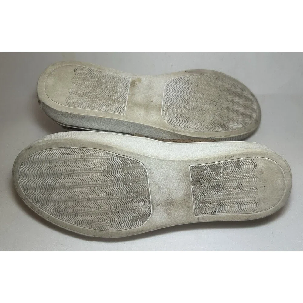 Steve Madden Episode Nude Perforated Slip On Sneakers Womens 6B